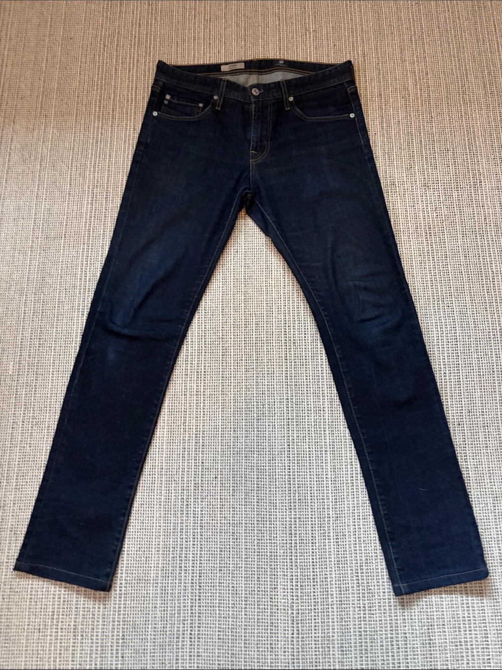 Ag Adriano Goldschmied Slim Straight Dark Indigo/Black Jeans